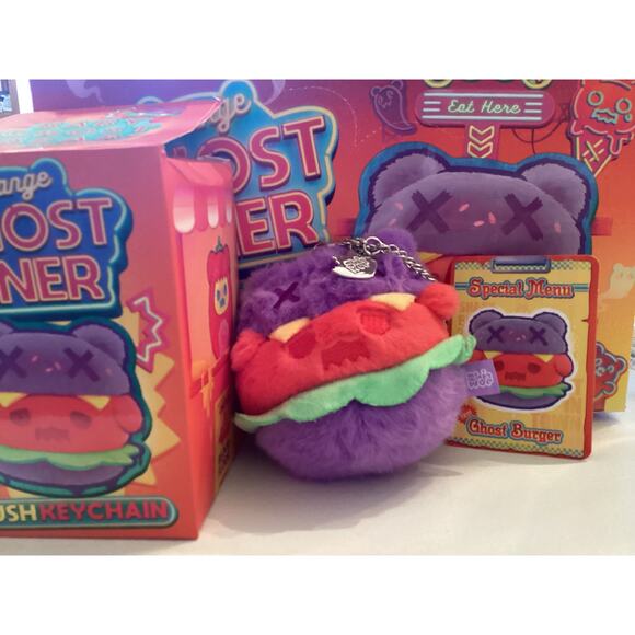 F.Un x Shinwoo Strange Ghost Diner Plush Keychain Blind Box “Ghost Burger” - Picture 1 of 3